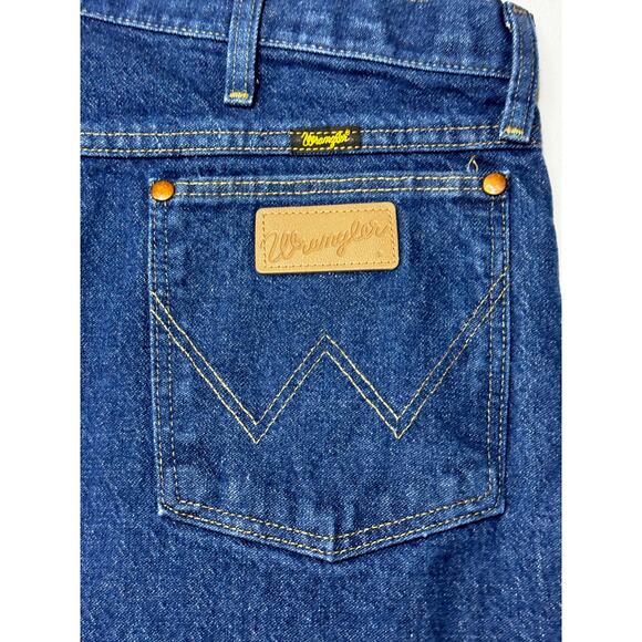Wrangler 13MWZPW Men's Regular Fit Straight Leg Blue Denim Jeans - Size 40x32 - Picture 5 of 6